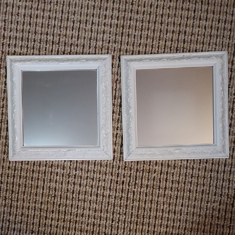 Elegant White Framed Wall Mirrors